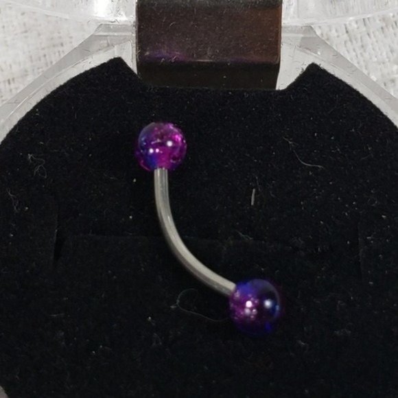 7 New Eyebrow + Lip Curved Barbell Piercing Rings - Picture 7 of 8